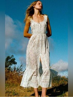 Doen claribelle dress in blanc bluebell Size Small